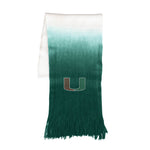 Wholesale Miami Hurricanes Dip Dye Scarf Green