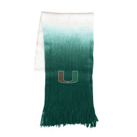 Wholesale Miami Hurricanes Dip Dye Scarf Green