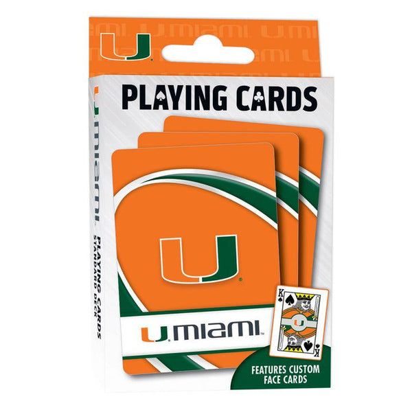 Wholesale Miami Hurricanes Playing Cards - 54 Card Deck