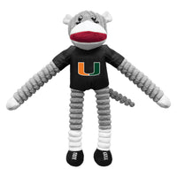 Wholesale Miami Hurricanes Team Sock Monkey Pet Toy