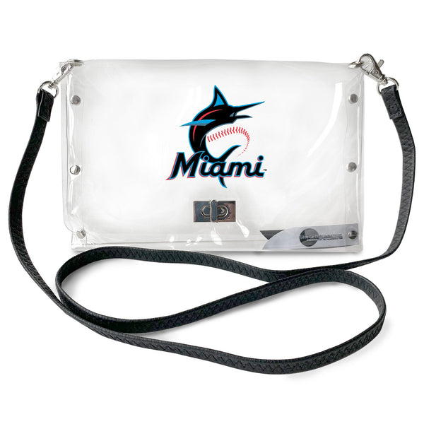 Wholesale Miami Marlins Clear Envelope Purse STRAP