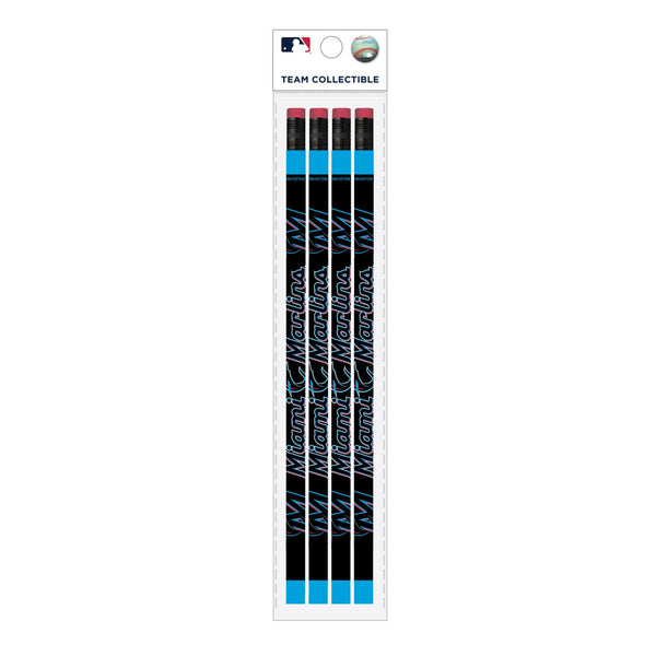 Wholesale Miami Marlins MLB / PCL001 - Cool Color Pencils 4PK