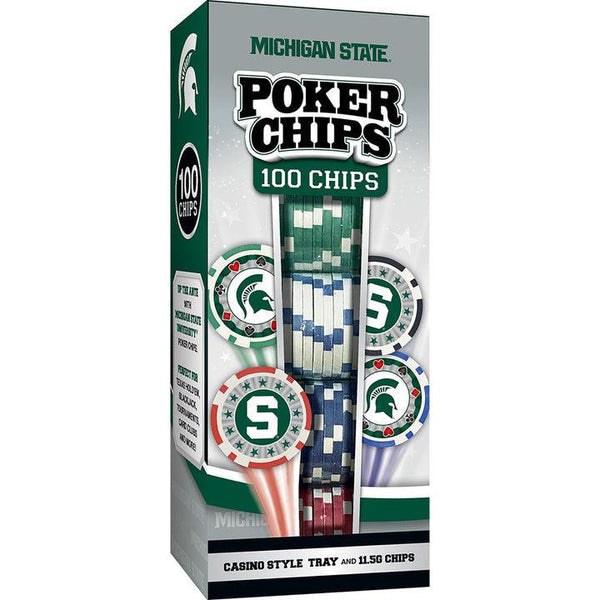 Wholesale Michigan State Spartans 100 Piece Poker Chips