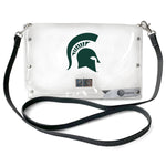 Wholesale Michigan State Spartans Clear Envelope Purse STRAP