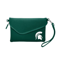 Wholesale Michigan State Spartans Fold Over Crossbody Pebble Green