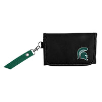 Wholesale Michigan State Spartans Ribbon Organizer Wallet Dark Green