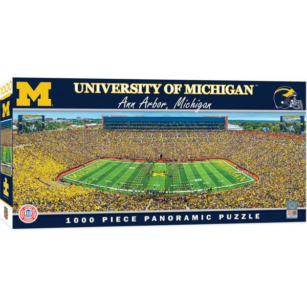 Wholesale Michigan Wolverines - 1000 Piece Panoramic Jigsaw Puzzle - Center View