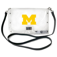 Wholesale Michigan Wolverines Clear Envelope Purse STRAP