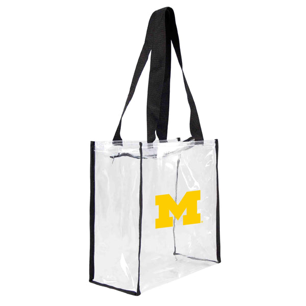 Wholesale Michigan Wolverines Clear Square Stadium Tote