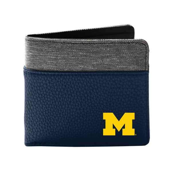 Wholesale Michigan Wolverines Pebble BiFold Wallet NAVY