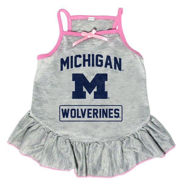Wholesale Michigan Wolverines Pet Dress Grey Type- Assorted Sizes