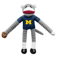 Wholesale Michigan Wolverines Team Sock Monkey Pet Toy Football