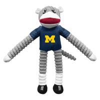 Wholesale Michigan Wolverines Team Sock Monkey Pet Toy