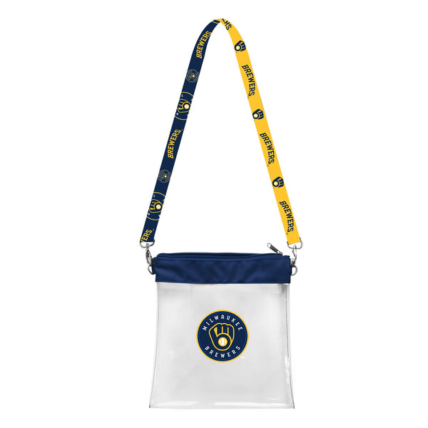 Wholesale Milwaukee Brewers Clear Pattern Strap Bag