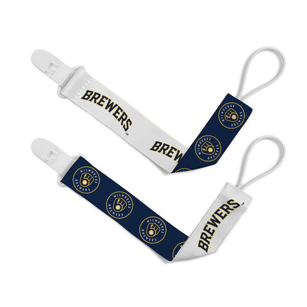 Wholesale Milwaukee Brewers - Pacifier Clip 2-Pack