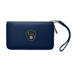 Wholesale Milwaukee Brewers Zip Organizer Wallet Pebble Navy