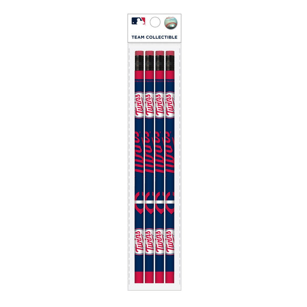 Wholesale Minnesota Twins MLB / PCL001 - Cool Color Pencils 4PK