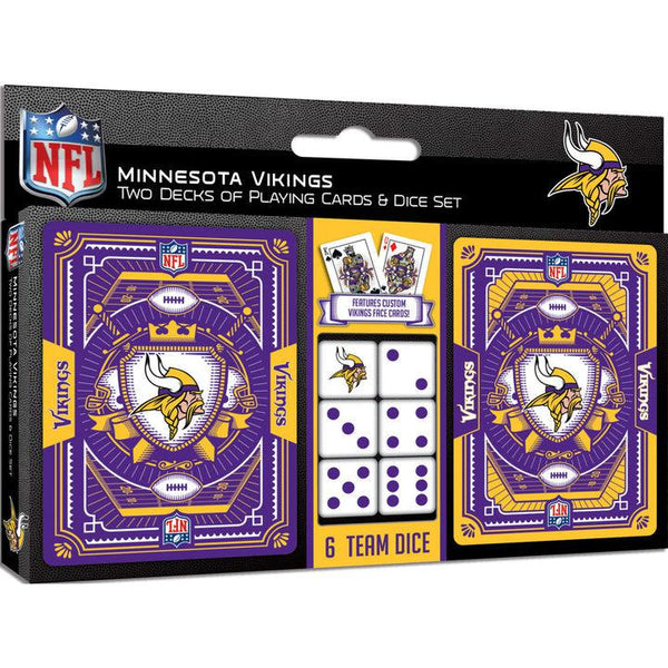 Wholesale Minnesota Vikings - 2-Pack Playing Cards & Dice Set