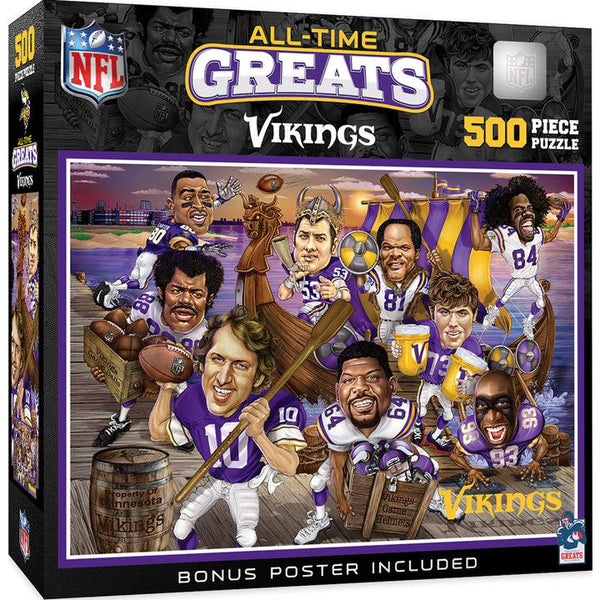 Wholesale Minnesota Vikings - All Time Greats 500 Piece Jigsaw Puzzle