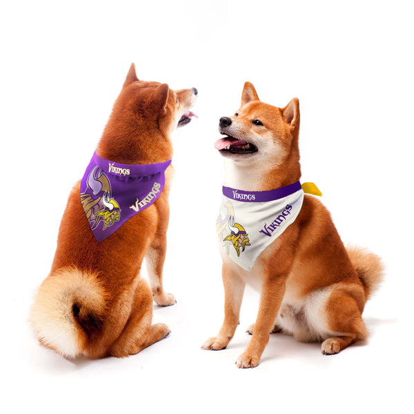 Wholesale Minnesota Vikings Home and Away Pet Bandana Set