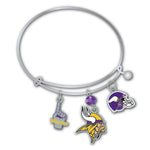 Wholesale Minnesota Vikings NFL / BRC001 - 3 Charm Bracelet