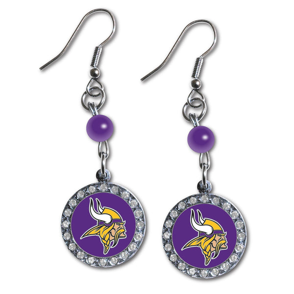 Wholesale Minnesota Vikings NFL / EAR007 - Rhinestone Dangle Earrings