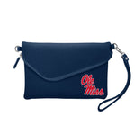 Wholesale Mississippi Ole Miss Rebels Fold Over Crossbody Pebble Navy