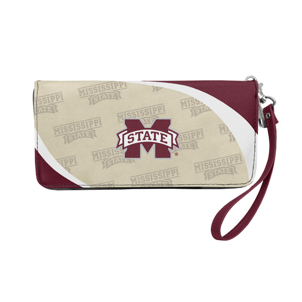 Wholesale Mississippi State Bulldogs Curve Zip Organizer Wallet