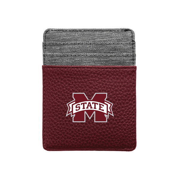 Wholesale Mississippi State Bulldogs Pebble Front Pocket Wallet MARN