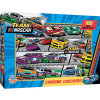 Wholesale NASCAR - Chasing Checkers 100 Piece Jigsaw Puzzle