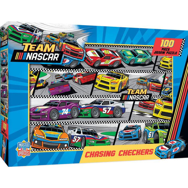 Wholesale NASCAR - Chasing Checkers 100 Piece Jigsaw Puzzle