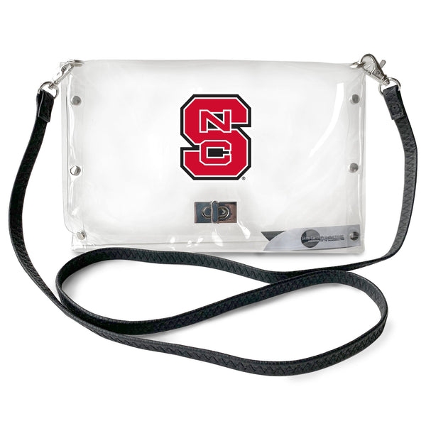 Wholesale NC State Wolfpack Clear Envelope Purse STRAP