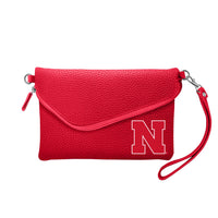 Wholesale Nebraska Cornhuskers Fold Over Crossbody Pebble Light Red