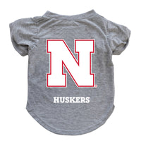 Wholesale Nebraska Cornhuskers Pet T-Shirt GRAY