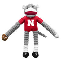 Wholesale Nebraska Cornhuskers Team Sock Monkey Pet Toy Football