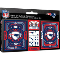 Wholesale New England Patriots - 2-Pack Playing Cards & Dice Set