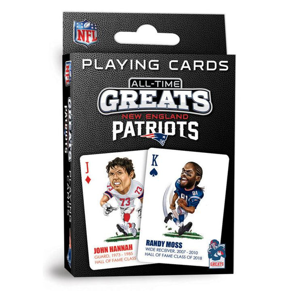 Wholesale New England Patriots All-Time Greats Playing Cards - 54 Card Deck