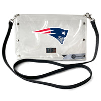 Wholesale New England Patriots Clear Envelope Purse STRAP