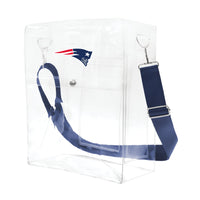 Wholesale New England Patriots Clear Ticket Satchel Alt