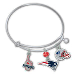 Wholesale New England Patriots NFL / BRC001 - 3 Charm Bracelet