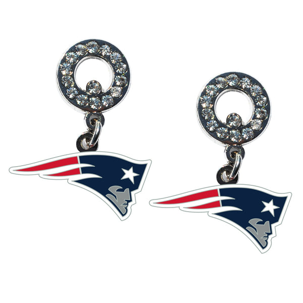 Wholesale New England Patriots NFL / EAR006 - Rhinestone Earrings