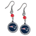 Wholesale New England Patriots NFL / EAR007 - Rhinestone Dangle Earrings