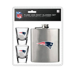 Wholesale New England Patriots NFL / FSK001 - Flask Shot Glasses Set