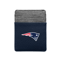 Wholesale New England Patriots Pebble Front Pocket Wallet Navy