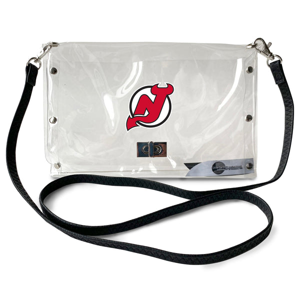 Wholesale New Jersey Devils Clear Envelope Purse STRAP