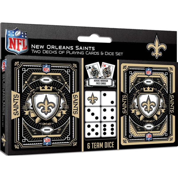 Wholesale New Orleans Saints - 2-Pack Playing Cards & Dice Set