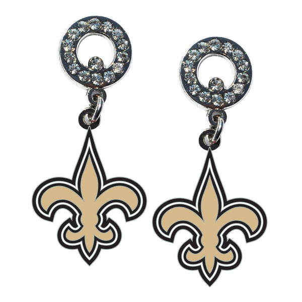 Wholesale New Orleans Saints NFL / EAR006 - Rhinestone Earrings