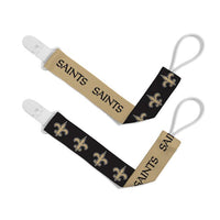 Wholesale New Orleans Saints - Pacifier Clip 2-Pack