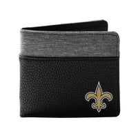 Wholesale New Orleans Saints Pebble BiFold Wallet BLCK