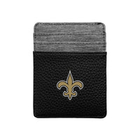 Wholesale New Orleans Saints Pebble Front Pocket Wallet Black